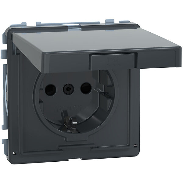 Merten SCHUKO-Steckdose anth Klappdeckel MEG2310-7214